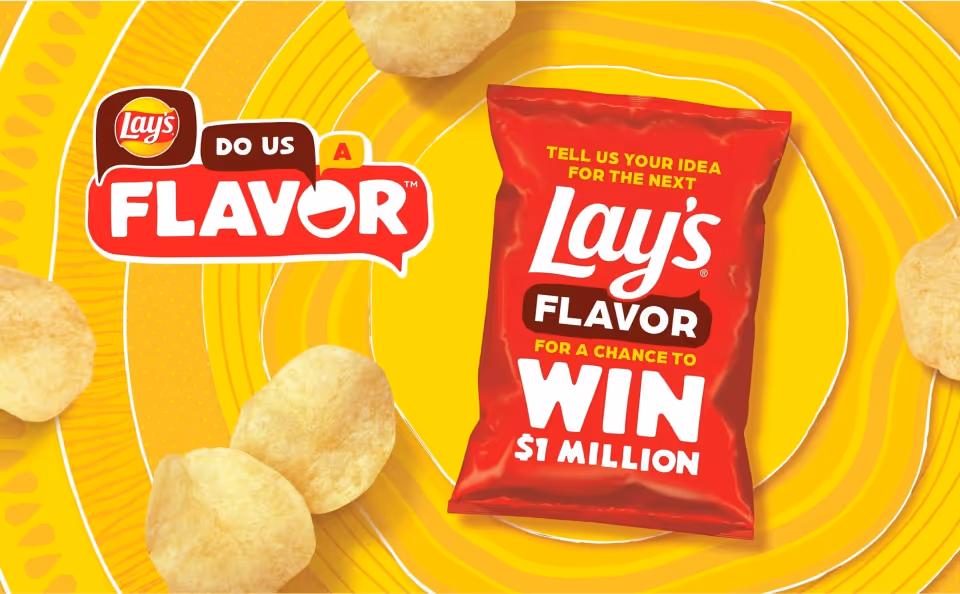 Lay's Do Us a Flavor campaign artwork offering a one-million-dollar prize